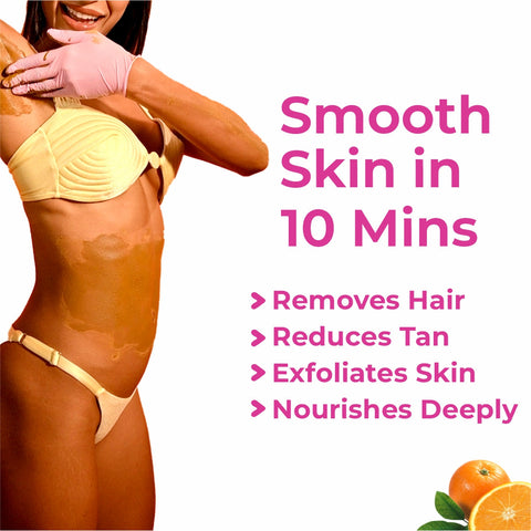 4-in-1 Orange Body Hair Removal Powder Mask