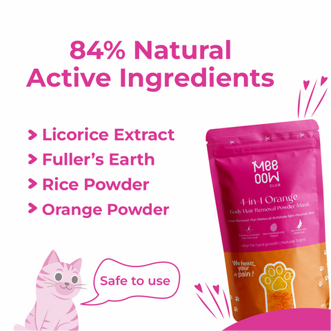 Orange Body Hair Removal Powder Mask(one month pack)