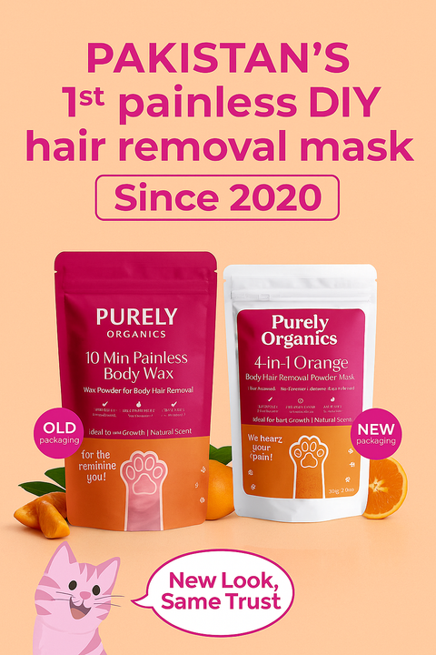 4-in-1 Orange Body Hair Removal Powder Mask