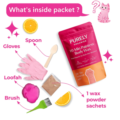 4-in-1 Orange Body Hair Removal Powder Mask